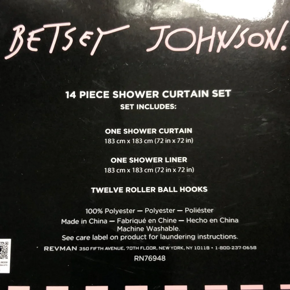 Betsey Johnson Halloween Haunted Houses Shower Curtain Set